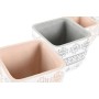 Set de pots DKD Home Decor Gris Beige Ciment Tropical (2 Unités) (14 x 14 x 13 cm)