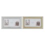 Cadre photo DKD Home Decor Luxury Verre Argenté Doré PS Traditionnel (46,5 x 2 x 28,5 cm) (2 Unités)