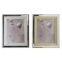 Cadre photo DKD Home Decor Verre Argenté Doré PS (29 x 2 x 34 cm) (2 Unités)