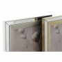 Cadre photo DKD Home Decor Verre Argenté Doré PS (29 x 2 x 34 cm) (2 Unités)