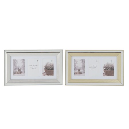 Cadre photo DKD Home Decor Verre Argenté Doré PS Traditionnel (47 x 2 x 29 cm) (2 Unités) (12 Unités)