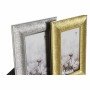 Cadre photo DKD Home Decor Argenté Doré PS (16,5 x 2 x 21,5 cm) (2 Unités)