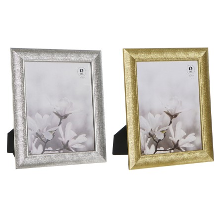 Cadre photo DKD Home Decor Argenté Doré PS (26 x 2 x 31 cm) (2 Unités)