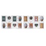 Cadre photo DKD Home Decor 8 photos Verre Blanc PP (58 x 2 x 37,5 cm) (2 Unités)