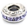 Perle de verre Femme Viceroy VMM0246-07 Violet Argenté (1 cm)