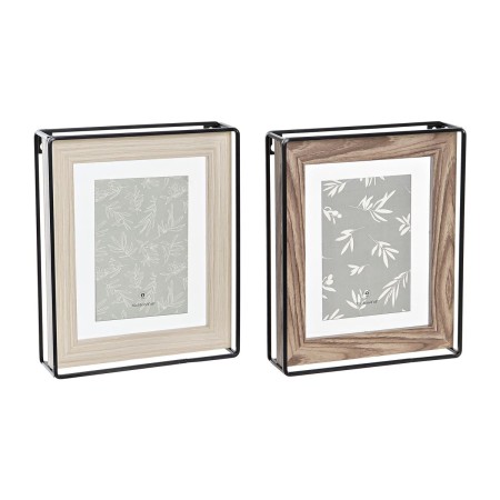 Cadre photo DKD Home Decor Marron Métal Bois MDF (20 x 5 x 25 cm) (2 Unités)