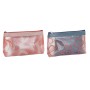 Trousse de toilette DKD Home Decor Bleu Rose Tropical (25 x 4 x 17 cm) (2 Unités)