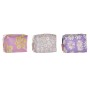 Trousse de toilette DKD Home Decor Orange Gris clair Fleurs Mauve (15 x 6 x 12 cm) (3 Unités)