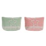 Trousse de toilette DKD Home Decor Beige Corail Menthe méditerranéen (25 x 7 x 15 cm) (2 Unités)