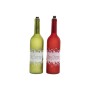 Bouteille LED DKD Home Decor Rouge Vert Verre (2 Unités)