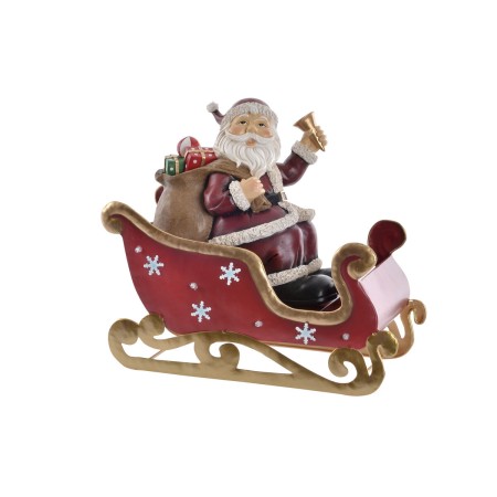 Décoration DKD Home Decor Lumière LED Métal Résine Père Noël (32 x 17 x 29 cm) (2 Unités)