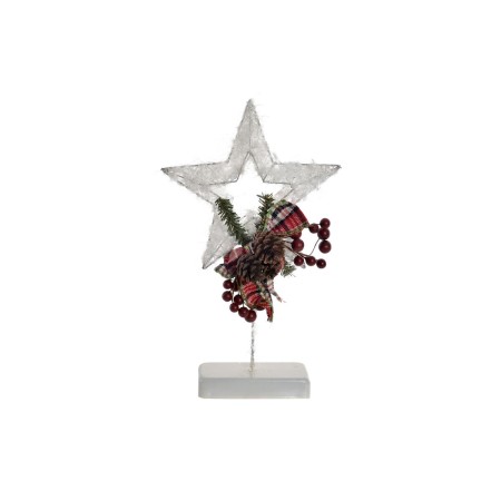 Étoile de Noël DKD Home Decor Métal Polyester Lien (20 x 35 cm)