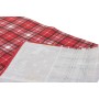 Chemin de Table DKD Home Decor Noël Rouge Polyester Coton Blanc (50 x 150 x 0,2 cm)