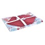 Service de linge de table DKD Home Decor Noël Rouge Polyester Coton Bleu ciel (150 x 250 x 0,2 cm)