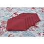 Service de linge de table DKD Home Decor Noël Rouge Polyester Coton Bleu ciel (150 x 250 x 0,2 cm)