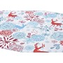 Chemin de Table DKD Home Decor Noël Rouge Polyester Coton Bleu ciel (50 x 150 x 0,2 cm)