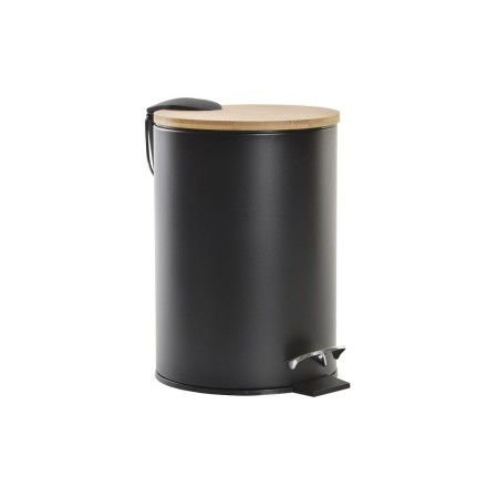 Corbeille à papier DKD Home Decor Naturel Noir Bambou (17 x 17 x 24 cm) ((3 L))