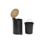 Corbeille à papier DKD Home Decor Naturel Noir Bambou (17 x 17 x 24 cm) ((3 L))