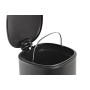 Poubelle DKD Home Decor Mat Noir Métal Loft (25,2 x 20 x 27 cm) (5 L)
