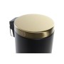 Poubelle à pédale DKD Home Decor Noir Doré Métal (3L)