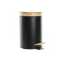 Corbeille à papier DKD Home Decor Naturel Noir Métal Bambou (17 x 17 x 29 cm) (3L)
