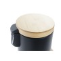 Corbeille à papier DKD Home Decor Naturel Noir Métal Bambou (17 x 17 x 29 cm) (3L)