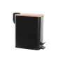 Corbeille à papier DKD Home Decor Naturel Noir Métal Bambou (5L) (28 x 14 x 28 cm)