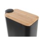 Corbeille à papier DKD Home Decor Naturel Noir Métal Bambou (5L) (28 x 14 x 28 cm)