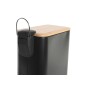 Corbeille à papier DKD Home Decor Naturel Noir Métal Bambou (5L) (28 x 14 x 28 cm)