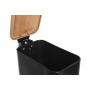 Corbeille à papier DKD Home Decor Naturel Noir Métal Bambou (5L) (28 x 14 x 28 cm)