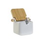 Sucrier DKD Home Decor Blanc Basique Bambou Dolomite (10,5 x 8 x 8 cm)