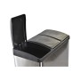 Poubelle recyclage DKD Home Decor Argenté Noir Acier inoxydable Basique (59 x 33 x 48 cm) (45 L)