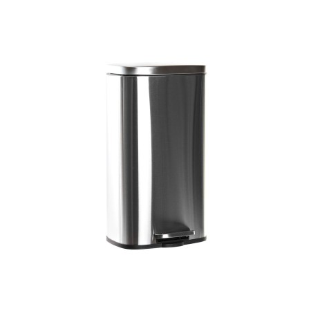 Poubelle DKD Home Decor Argenté Acier inoxydable Basique (34 x 32 x 63 cm) (40 L)
