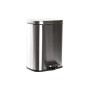 Poubelle DKD Home Decor Argenté Acier inoxydable Basique (28,6 x 25,2 x 38,4 cm) (12 L)