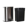 Poubelle DKD Home Decor Argenté Acier inoxydable Basique (28,6 x 25,2 x 38,4 cm) (12 L)