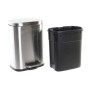 Poubelle DKD Home Decor Argenté Acier inoxydable Basique (21,5 x 18,5 x 30 cm) (5 L)
