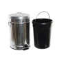 Poubelle DKD Home Decor Argenté Fer Basique (29 x 29 x 43 cm) (12 L)