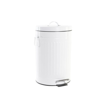 Poubelle DKD Home Decor Blanc Fer Basique (26 x 29 x 43 cm) (12 L)