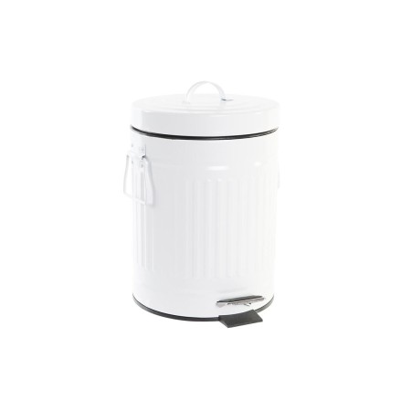 Poubelle DKD Home Decor Blanc Fer Basique (20 x 25 x 31 cm) (5 L)