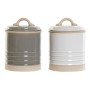 Boîte DKD Home Decor Porcelaine Gris Blanc Vintage (2 Unités)