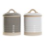 Boîte DKD Home Decor Porcelaine Gris Blanc Vintage (2 Unités)