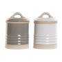 Boîte DKD Home Decor Porcelaine Gris Blanc Vintage (2 Unités)