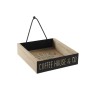 Porte-serviettes DKD Home Decor Noir Métal Bois (18 x 18 x 5 cm)