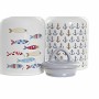 Boîte DKD Home Decor Blanc Multicouleur Grès méditerranéen (2 Unités)