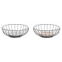 Coupe à fruits DKD Home Decor Métal MDF (28 x 28 x 11 cm) (2 Unités)