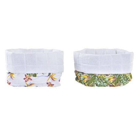 Porte-serviettes DKD Home Decor Tropical Coton (16 x 16 x 10 cm) (2 Unités)