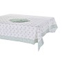 Service de linge de table DKD Home Decor Fleurs Polyester Coton Vert (150 x 150 x 0,5 cm)