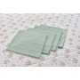 Service de linge de table DKD Home Decor Fleurs Polyester Coton Vert (150 x 150 x 0,5 cm)