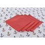 Service de linge de table DKD Home Decor Rouge Bleu Polyester Coton (150 x 150 x 0,5 cm) (2 Unités)