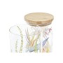 Boîte DKD Home Decor Naturel Multicouleur Bambou Tropical Verre Borosilicaté (1 L) (2 Unités)